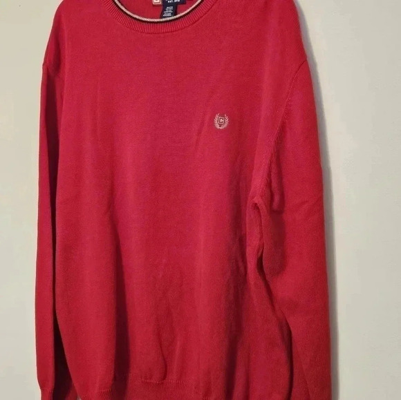 Men’s Chaps Red Crewneck Sweater - Picture 3 of 8